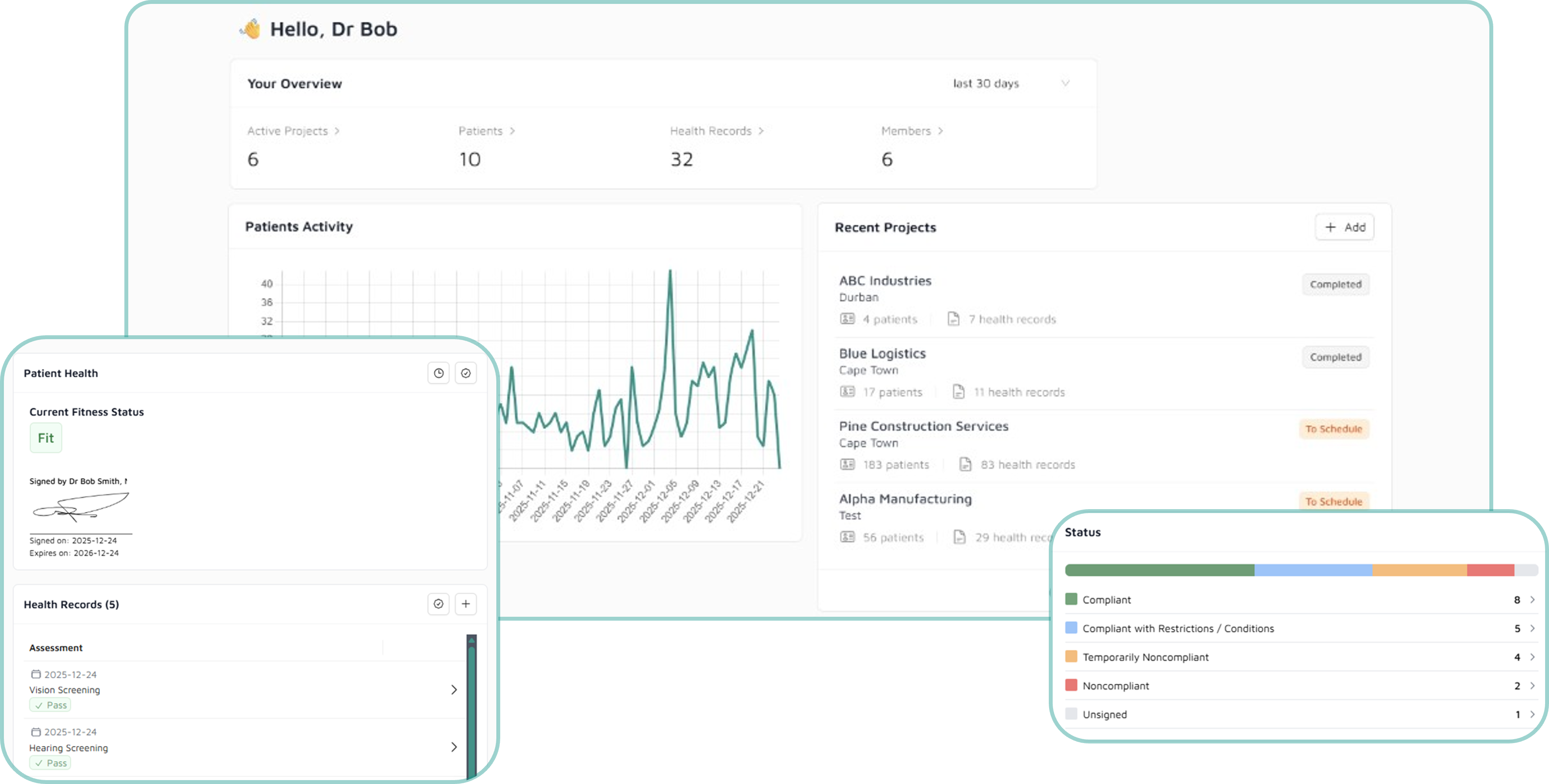 A closer look at the Tealio application interface or dashboard, showing its simplicity and performance.